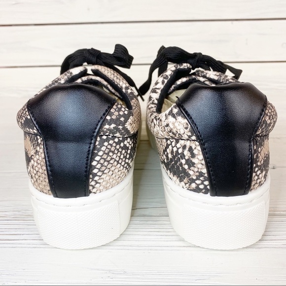 NEW Qupid Faux Snakeskin Chunky Platform Sneakers 9 - Picture 8 of 10
